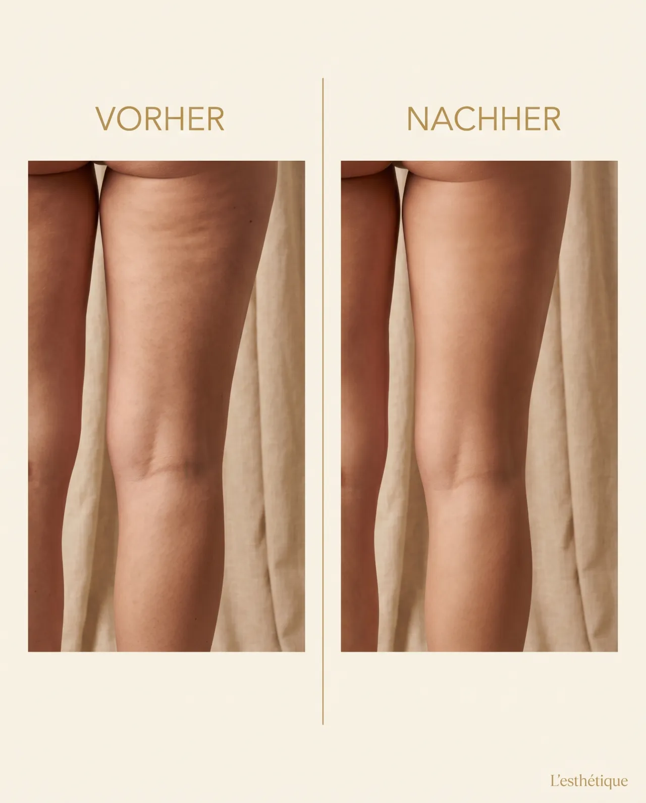 Vorher-Nachher: Brasilianische Maderotherapie nach 8 Sitzungen